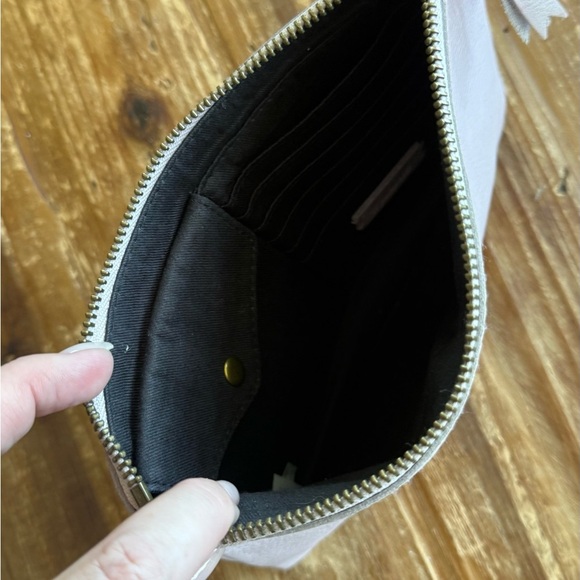 EUC Madewell Leather Clutch/Pouch in Lavender/Pale Pink - Picture 3 of 4
